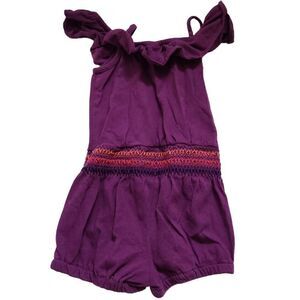 BabyGap Girls Purple Cold Shoulder Romper - Size 3 Years